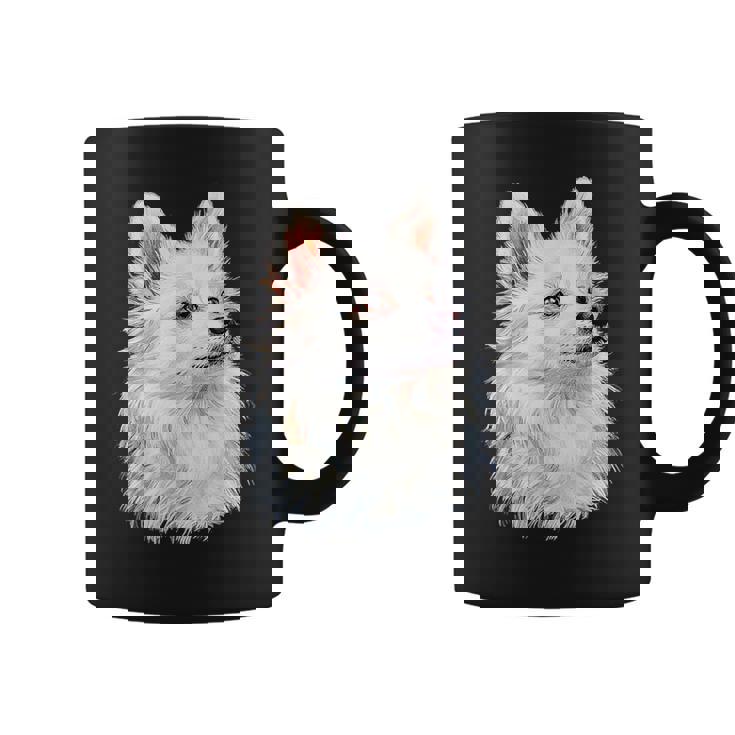 日本スピッツ 犬 グラフィック ペット イラスト 日本スピッツ コーヒーマグ