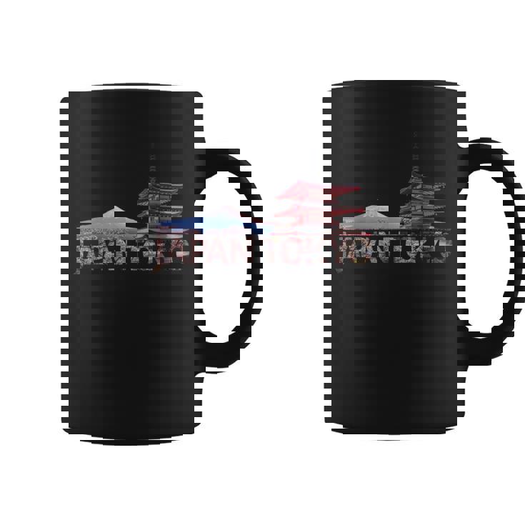 日本東京 富士山 赤 チュレイト パゴダ お土産 コーヒーマグ