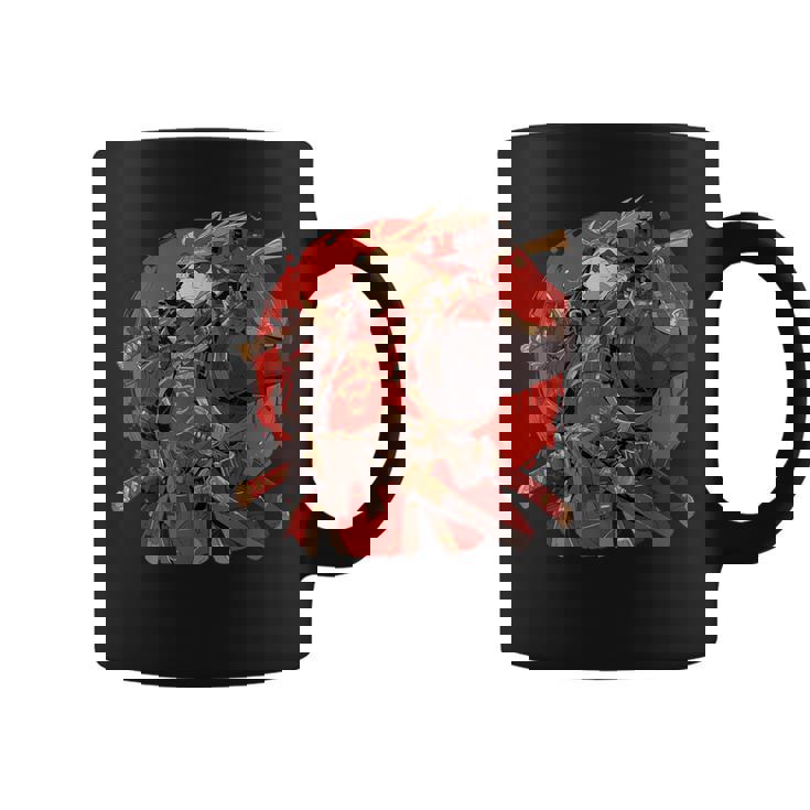 日本美術 パンダ 忍者 浮世絵 アニメ風 サムライパンダ コーヒーマグ