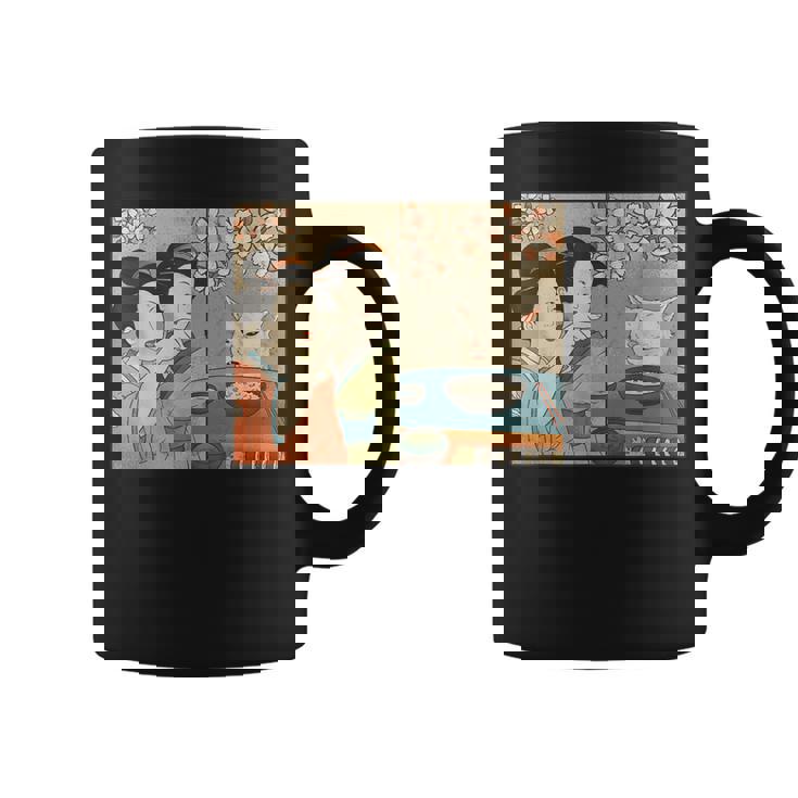 日本美術 桜猫と寿司 コーヒーマグ