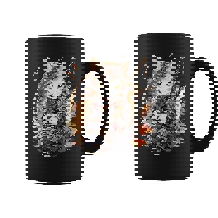 日本美術 猫 忍者 浮世絵 アニメ風 侍猫 コーヒーマグ