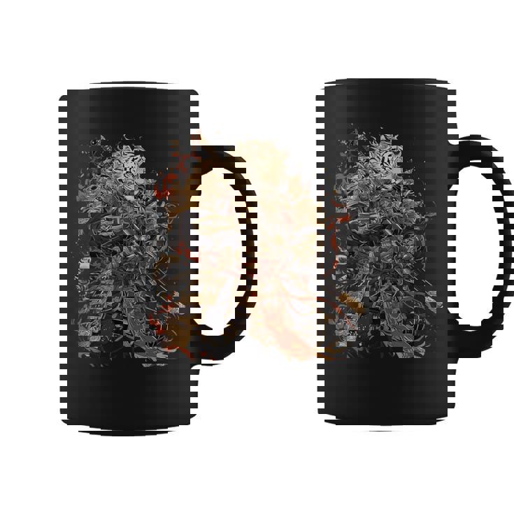 日本美術 虎 忍者 浮世絵 アニメ風 侍 虎 コーヒーマグ