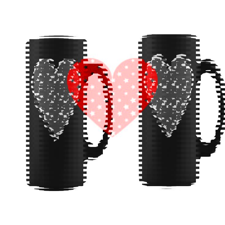 星柄のグラフィックハートプリント。 コーヒーマグ