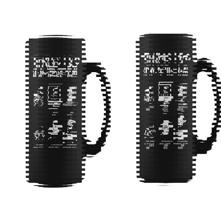 暇なときにすること面白い自転車愛好家 コーヒーマグ