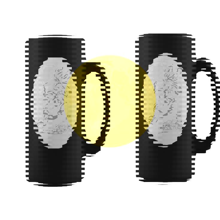 月 に映る 鳥獣戯画 兎 デザイン ウサギ うさぎ メンズ レディース キッズ 和風 和柄 グラフィック コーヒーマグ