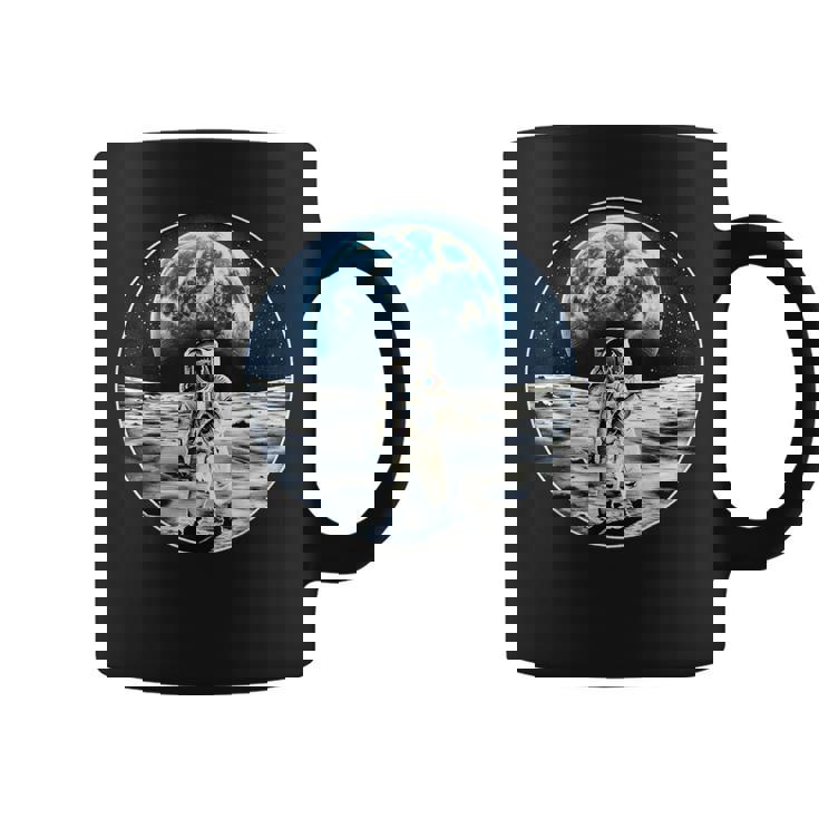 月面着陸 地球 グラフィック コーヒーマグ