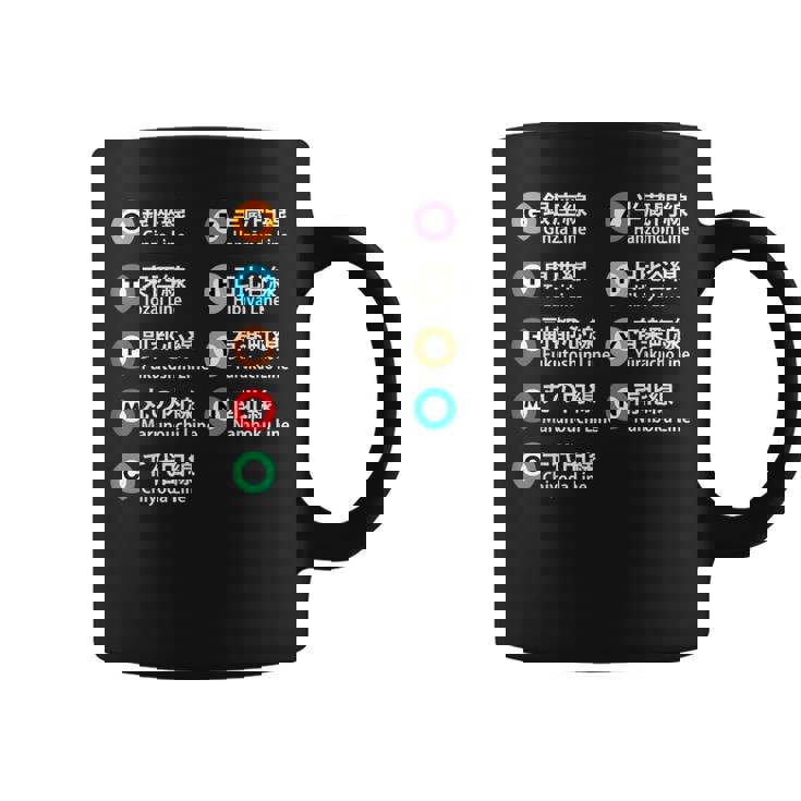 東京地下鉄線 漢字 銀座丸の内 日比谷ゆらく町 コーヒーマグ