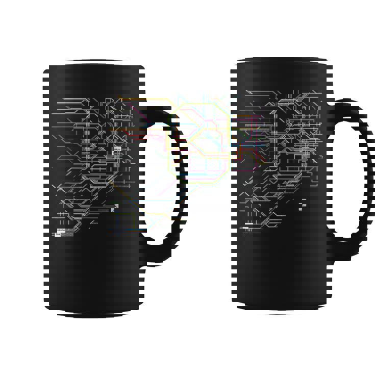 東京電車線路チャートユニセックス親子ペア コーヒーマグ