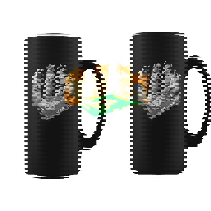 柴犬 イヌ 麻雀 面白いtシャツ 犬 文字入り メンズ おもしろ 面白い 服 おもしろグッズ ネタ 雀士 コーヒーマグ