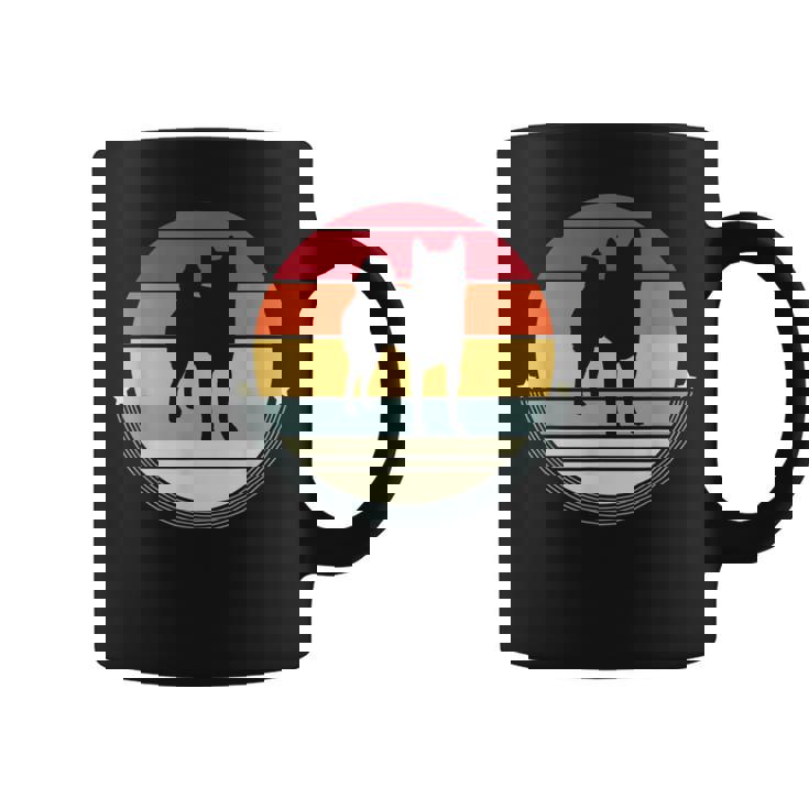 柴犬 シルエット レトロ ヴィンテージ 犬 オーナー レディース メンズ コーヒーマグ