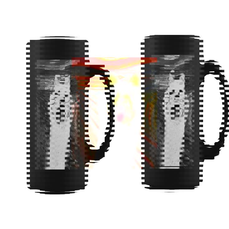 柴犬 面白いtシャツ 犬 ムンクの叫び かわいい メンズ 子供 おもしろ 服 グッズ ネタ わんこ イヌ コーヒーマグ