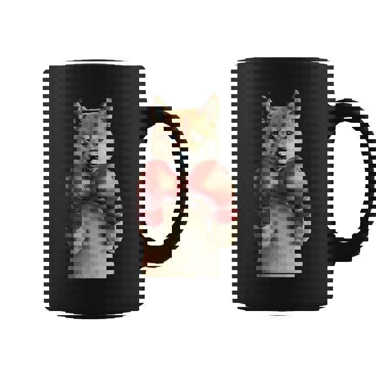 柴犬ボクシング 長袖tシャツ コーヒーマグ