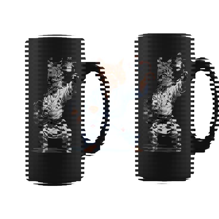 格闘技 猫 空手 黒帯 おもしろ戦闘機 コーヒーマグ