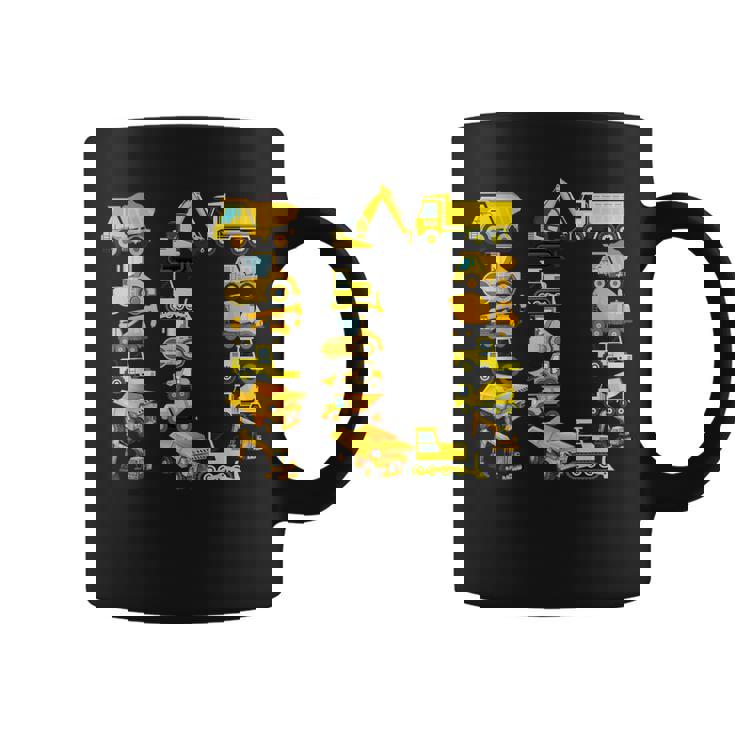 楽しい建設トラック 10歳の誕生日パーティー 男の子 10歳 コーヒーマグ