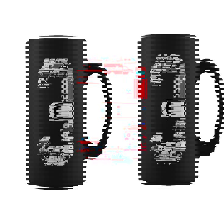 楽しい救急車 3歳の誕生日パーティー 男の子 3歳服 コーヒーマグ