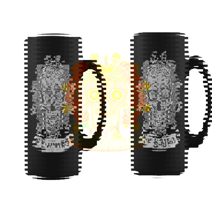 死者の日メキシカンシュガースカルフローラルセレブレーション コーヒーマグ