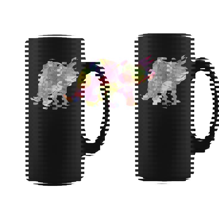 水彩爬虫類トリケラトプス古生物学恐竜 コーヒーマグ