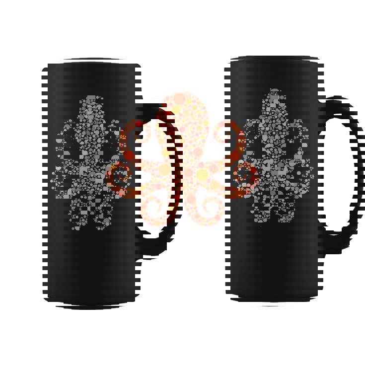 水玉タコtシャツ 楽しいオレンジ国際ドットデー コーヒーマグ