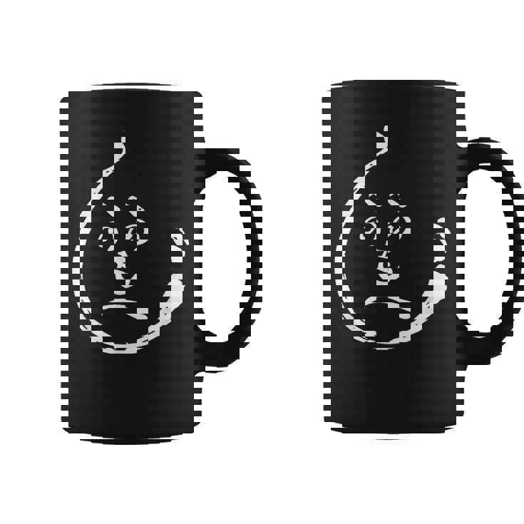 江戸時代の侍風にデザインした へのへのもへじ ユニーク ユーモア 面白い ふざけ ゆる かわいい インパクト コーヒーマグ