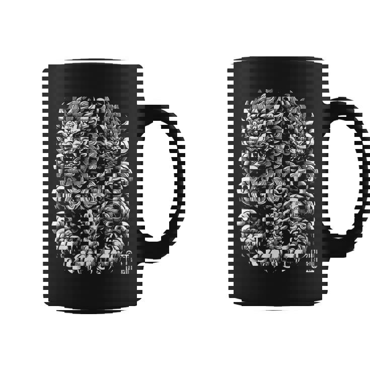 沖縄ジャパン シーサーガーディアンライオンズ 沖縄漢字はんこ スタンプ コーヒーマグ