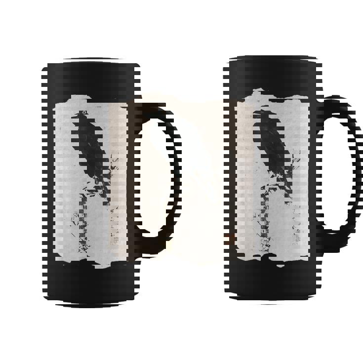 河鍋暁斎のカラス 浮世絵 日本画 日本文化 烏 コーヒーマグ