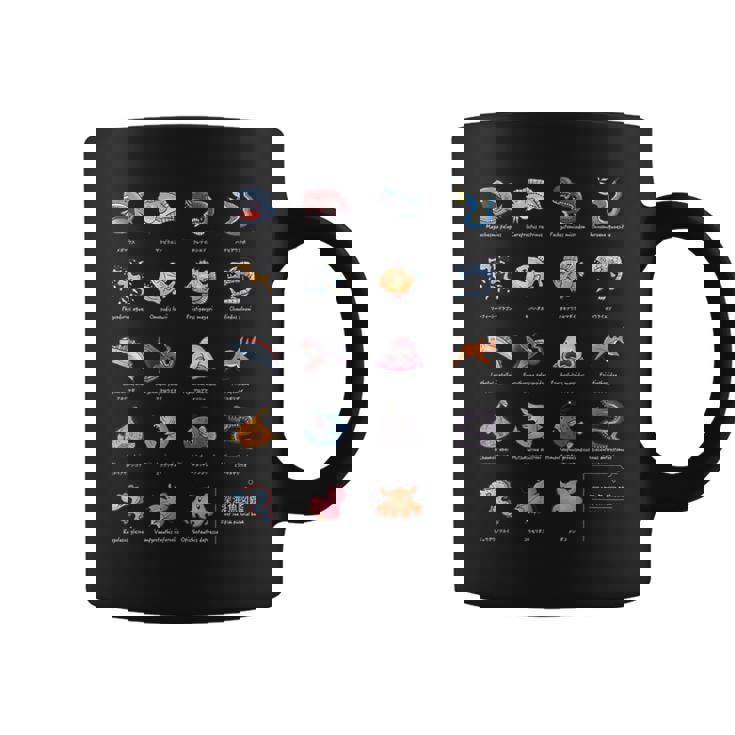 深海魚図鑑_文字白 コーヒーマグ