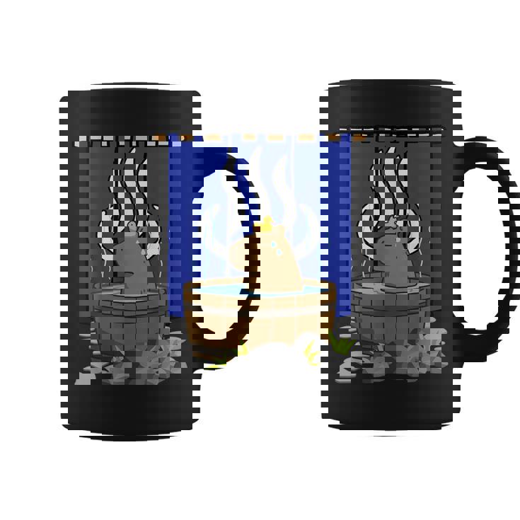 温泉に浸かるかわいいカピバラ コーヒーマグ
