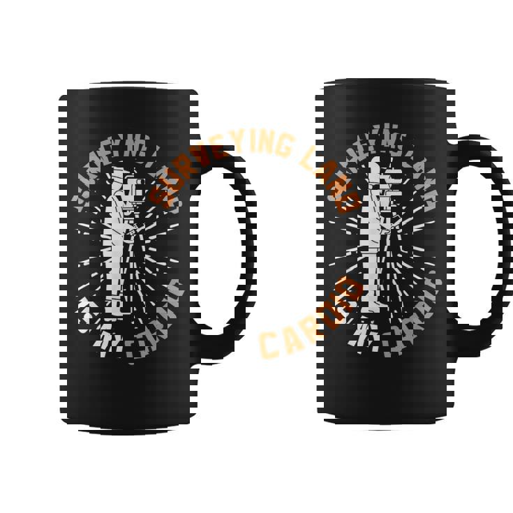 測量は有酸素運動 土地家屋調査士 土地家屋調査士 コーヒーマグ