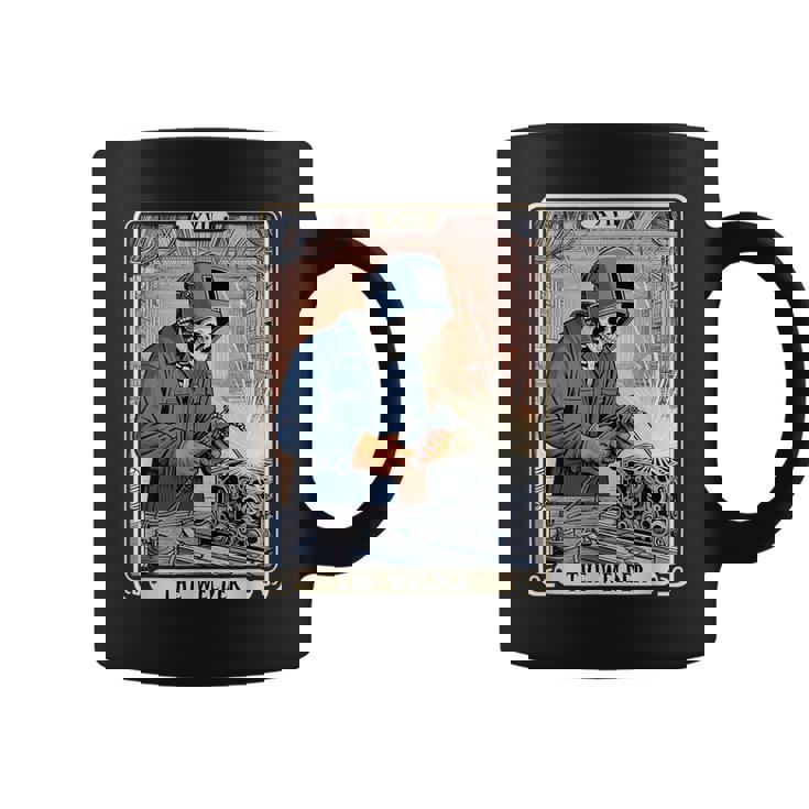 溶接機 溶接 タロット カード スケルトン 面白い 金属製 労働者 コーヒーマグ