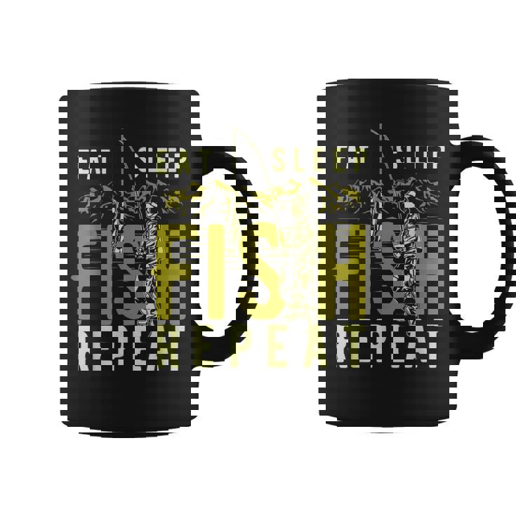 漁師のために睡眠魚を繰り返し面白い引用を食べる コーヒーマグ