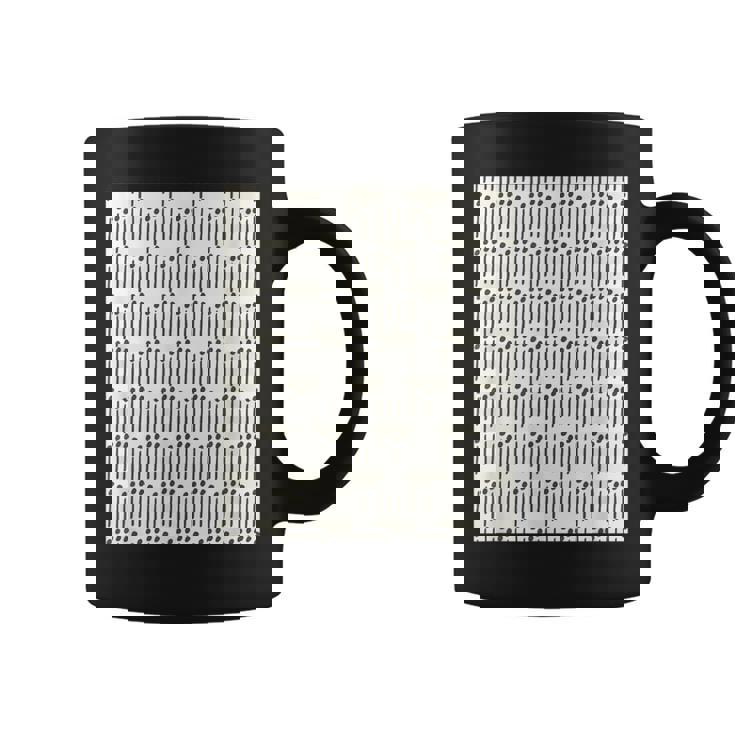 点と線 白 黒 コーヒーマグ