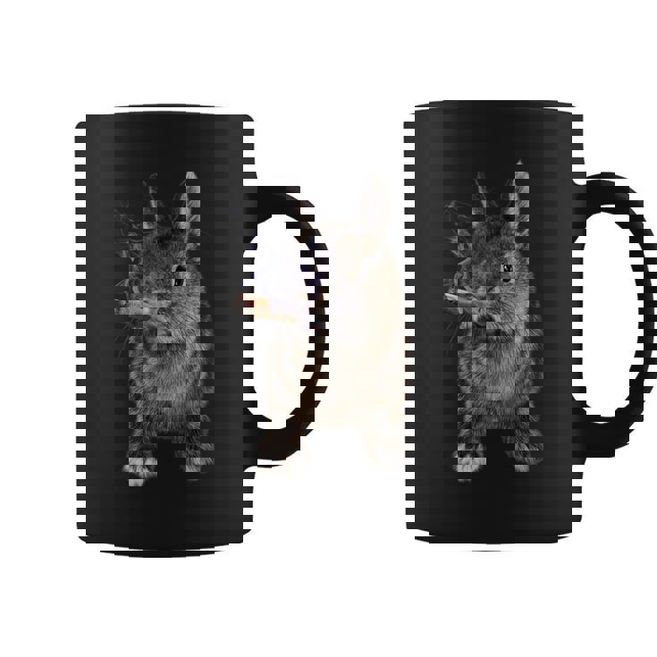 煙草を吸ううさぎ たばこ コーヒーマグ