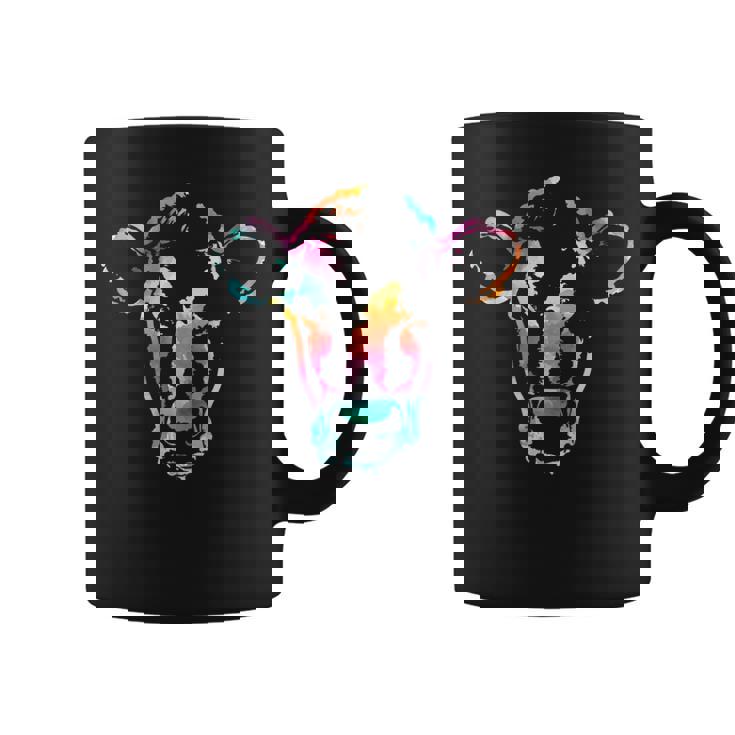 牛のアートヘッドギフト水彩画 コーヒーマグ