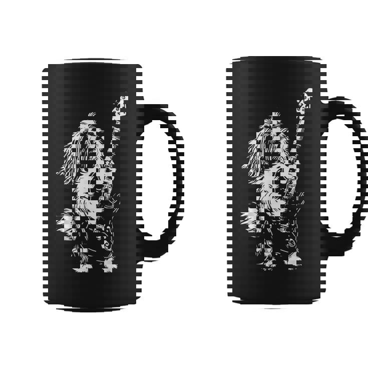 犬 ギタリスト ギター シーズー Dad Mom コーヒーマグ