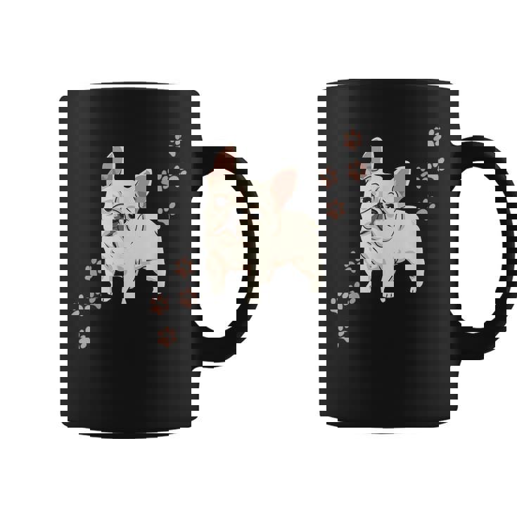 犬のプリントとフレンチブルドッグのグラフィック フレンチブルドッグ コーヒーマグ