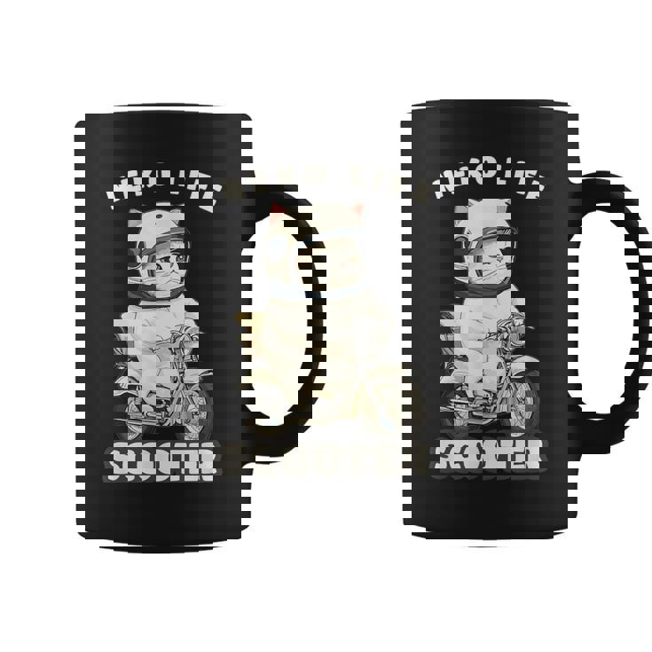 猫 ネコ 白猫 イラスト 原付 スクーター バイク 猫好き バイク好き かわいい おもしろ レトロ Neko Life コーヒーマグ