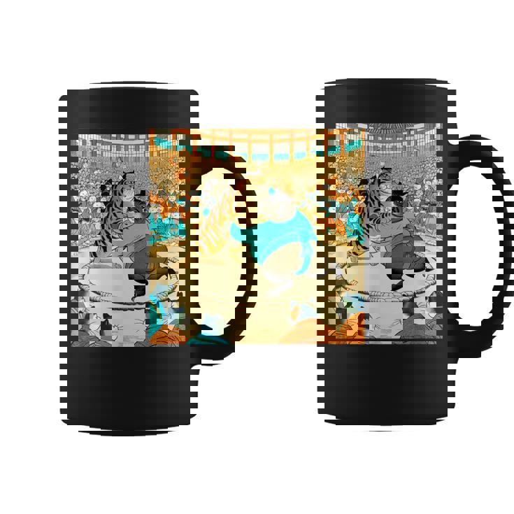 猫 ネコ 相撲 面白いtシャツ 文字入り メンズ おもしろ 面白い 服 おもしろグッズ ネタ 力士 浮世絵 コーヒーマグ