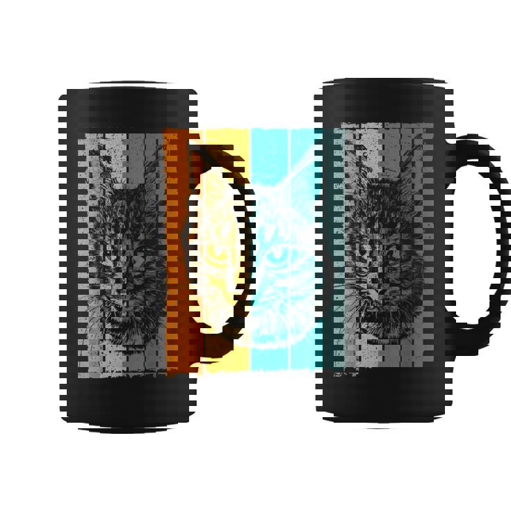 猫、レトロ コーヒーマグ