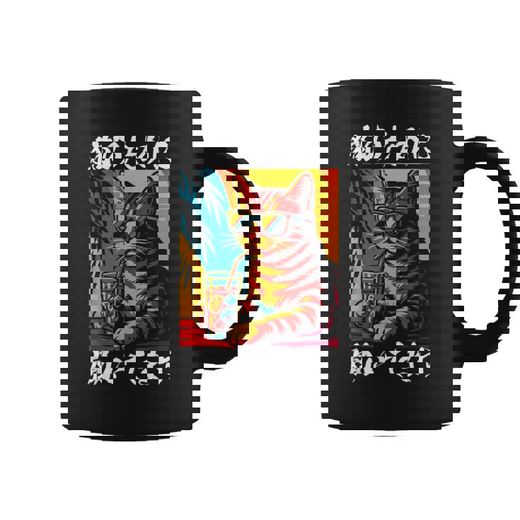 猫のために働いています レトロビーチスタイル猫 面白い コーヒーマグ