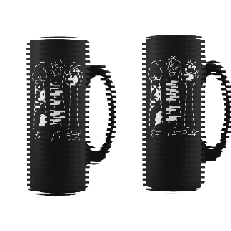 猫の肉球で遊ぶじゃんけんデザイン猫好き向け コーヒーマグ