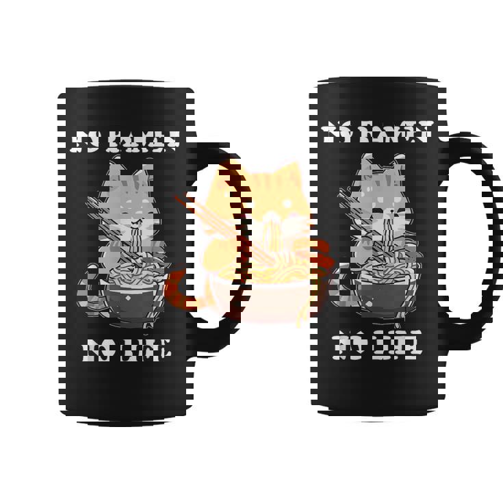 猫ノーラーメンノーライフ ラーメン好き ラーメンオタク ラーメン 面白い ネタ ごはん 飯 麺 コーヒーマグ