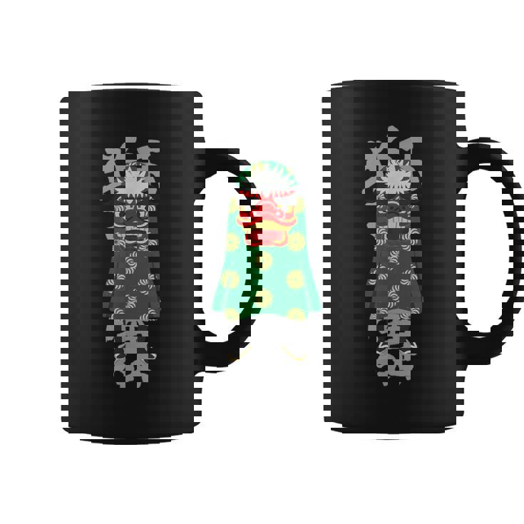 獅子舞 レトロな日本の祭り文化デザイン コーヒーマグ