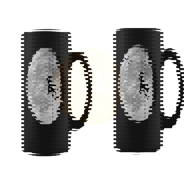 登山、フリークライミング、登山、ボルダリング、月 コーヒーマグ