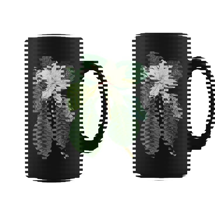 白モクレン花 ボタニカルアート コーヒーマグ