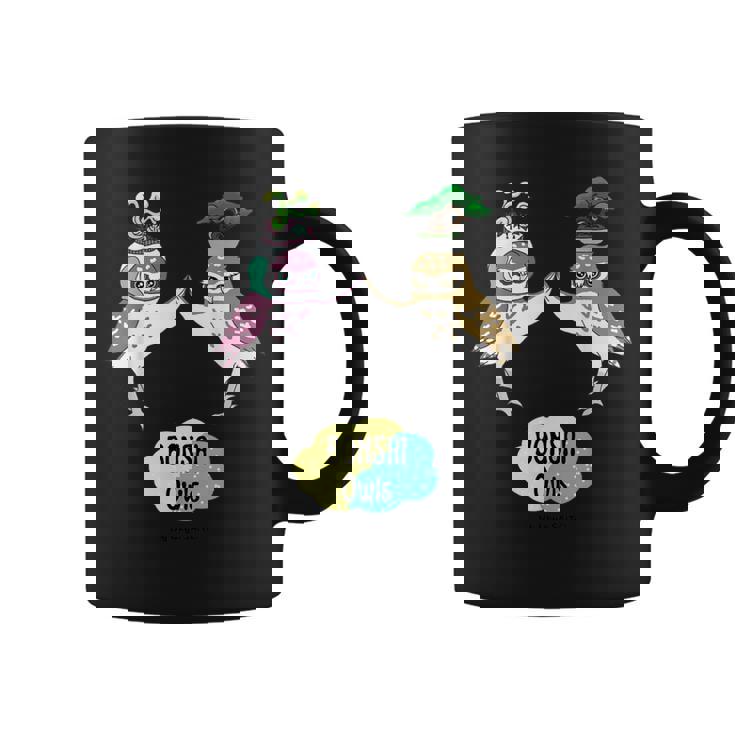 盆栽フクロウと宇宙盆栽フクロウ コーヒーマグ