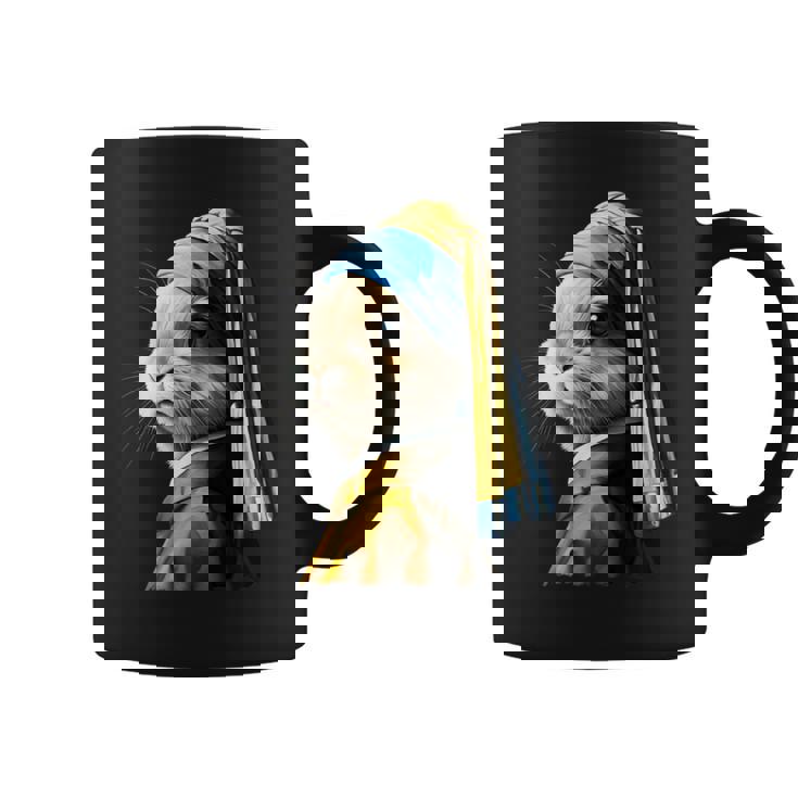 真珠の耳飾りのウサギ コーヒーマグ