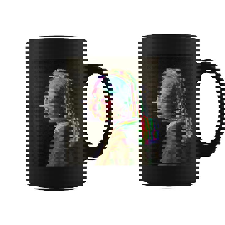 真珠の耳飾りの少女ヨハネスフェルメールグリッチ絵画 Girl With A Pearl Earringermeer コーヒーマグ