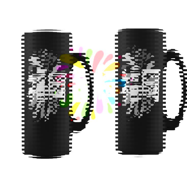 福岡 漢字 お土産 カラフル 祭り 花火風 コーヒーマグ