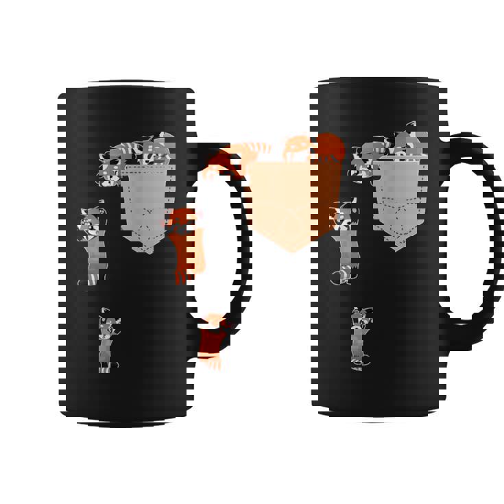 私のポケットファニーで家族のレッドパンダ コーヒーマグ