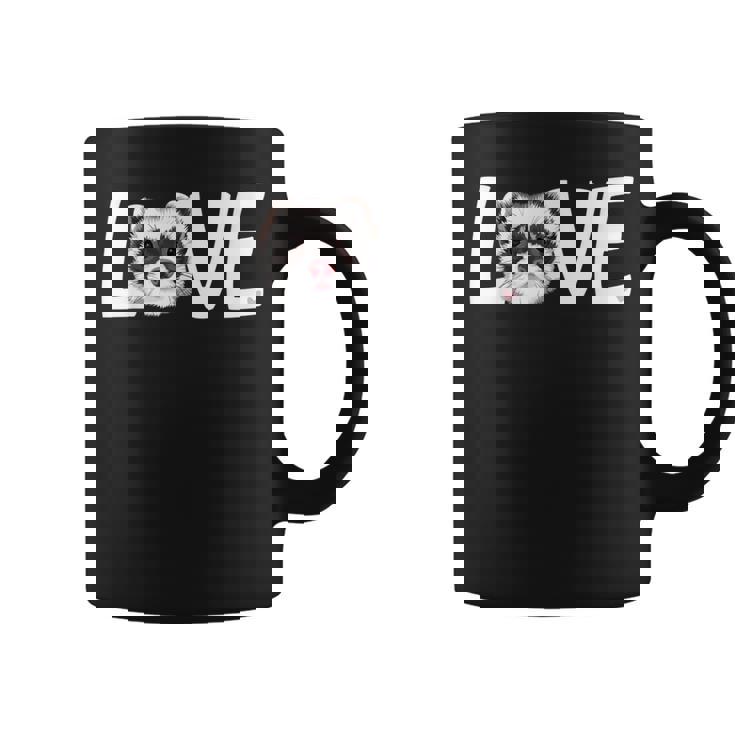 私はフェレットが大好きです Love Ferret コーヒーマグ